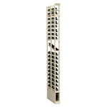 1-column double deep display rack, 8-ft, light wood frame with glass bottle openings
