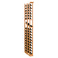 6FT wine display rack in warm wood tone with tall double-deep bottle storage