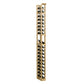 7-ft one-column wine display rack with open bottle slots and metal supports, natural wood