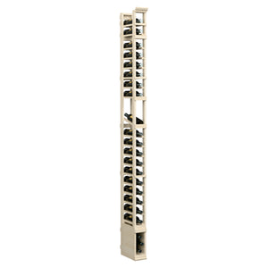 1-column display rack with narrow frame, front view of multi-tier holders