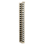 6-ft slim wine bottle rack with light wood lattice and angled bottle slots