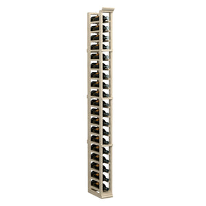 6-ft slim wine bottle rack with light wood lattice and angled bottle slots