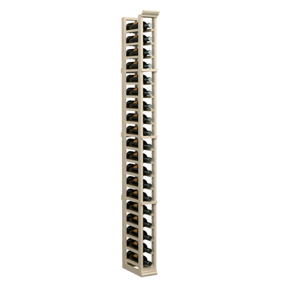 6-ft slim wine bottle rack with light wood lattice and angled bottle slots