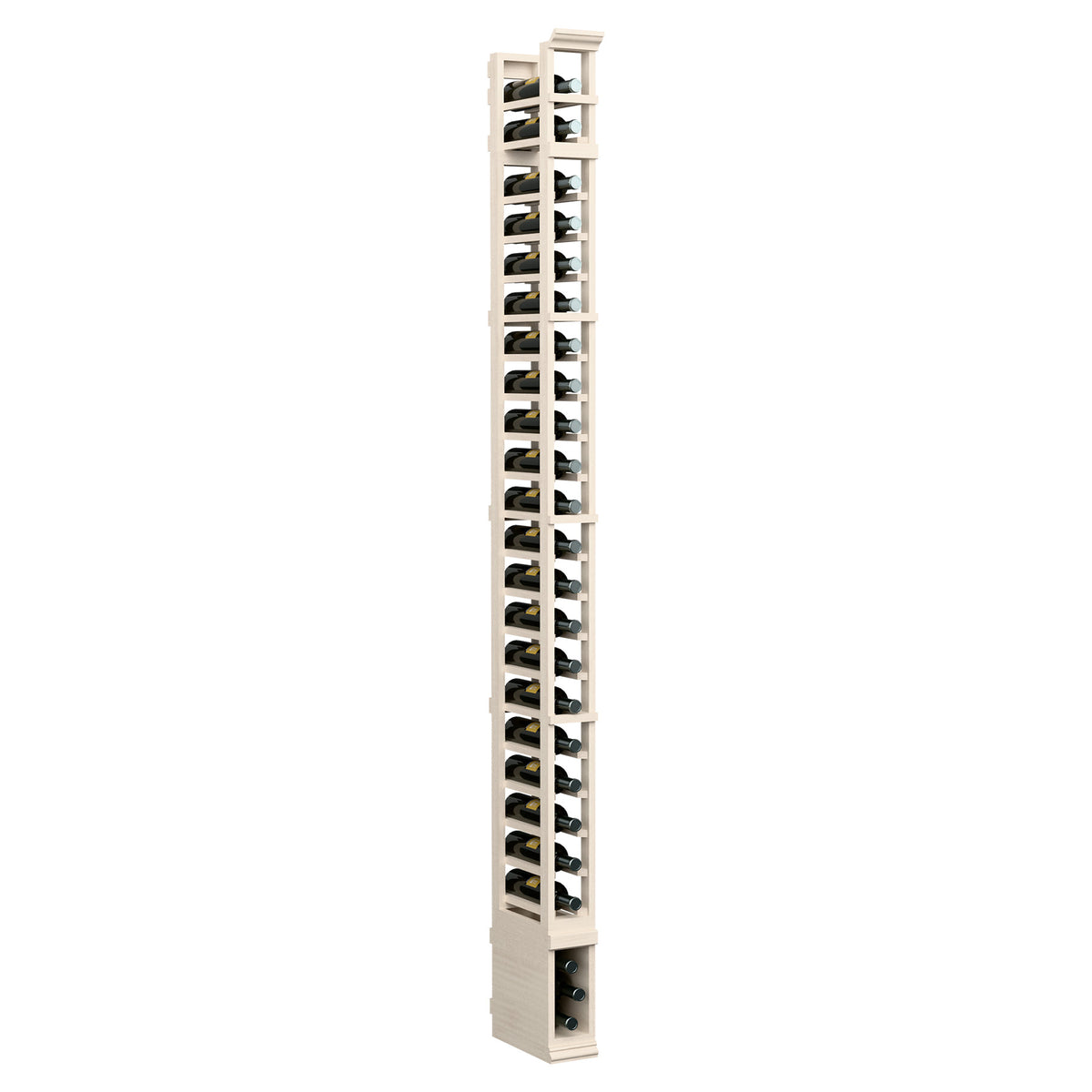 1-column standard rack with multiple horizontal slots, light neutral finish, 8 ft