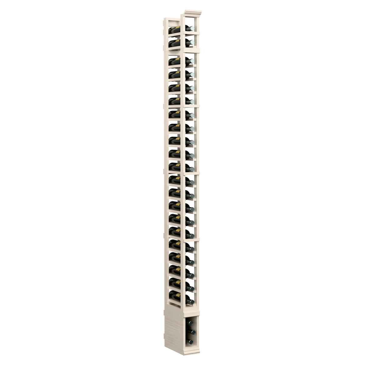 1-column standard rack with multiple horizontal slots, light neutral wood, 8 ft