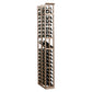 7-ft 2-column double-deep wine bottle display rack, light tan frame with two-sided bottle slots