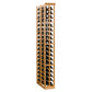 Two-column double deep wine rack with bottle slots, natural light wood finish.