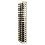 6-ft 2-column double-deep wine rack with light frame, white bottle necks visible