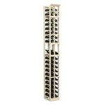 Slim light wood 2-column wine rack with wire-style bottle slots