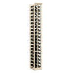 2-column 6-ft wine bottle rack, light wood frame with bottle necks visible