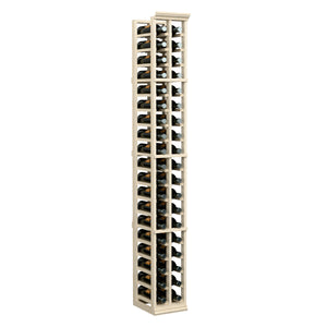 2-column 6-ft wine bottle rack, light wood frame with bottle necks visible