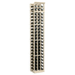 7-ft three-column wine rack in light wood finish with rows of bottle openings