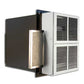 Wine cooling unit side view with insulated duct attachment and vent louvers