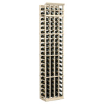 7-ft 4-column wine bottle rack with open bottle bays and light gray frame
