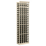 5-column wine bottle rack (7 ft) with light wood frame and front bottle storage grid
