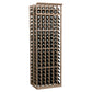 6-column double deep wine rack with light wood frame and front-access bottle hole grid