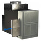 Wine cooling unit duct accessory with open mesh filter panel and air port.