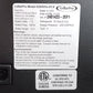 Wine cooling unit data label with model, serial, and electrical ratings information.