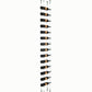 14-bottle wine rack with black holders and greenish silver mounting hardware