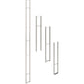 Brushed nickel floating wall picture frames set, four slim tall frames with bar inserts