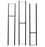 Matte black floating wall picture frames set, tall slim frames with rectangular bar openings
