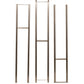 Golden bronze floating wall picture frames set, tall slim frames with bar inserts