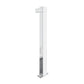 Brushed nickel elbow standoff bracket, vertical post with square base plate