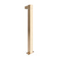 Golden bronze elbow standoff bracket with square base plate for floating wall frames