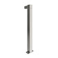 Gunmetal gray elbow standoff bracket with square base plate for floating wall frames