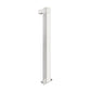 Brushed nickel elbow standoff bracket with square base plate for floating wall frames