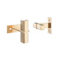 Wall-mounted floating frame extension bracket, golden bronze finish with two mounting screws