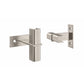 Wall-mounted floating frame extension bracket, brushed gunmetal finish with two screws