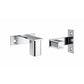 2-inch floating frame standoff bracket, chrome finish, wall plates with round screw holes