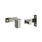 2-inch floating frame standoff bracket, gunmetal finish, wall plates with round screw holes