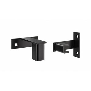 2-inch floating frame standoff bracket, matte black finish, wall plates and standoff bar