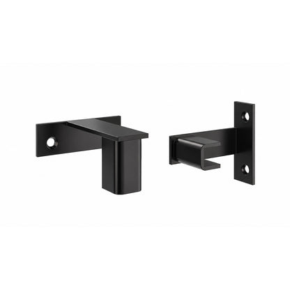 2-inch floating frame standoff bracket, matte black finish, wall plates and standoff bar