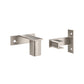 2-inch floating frame standoff bracket, brushed nickel finish, metal wall plates