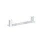 Chrome floating frame base plate with two vertical posts and mounting holes