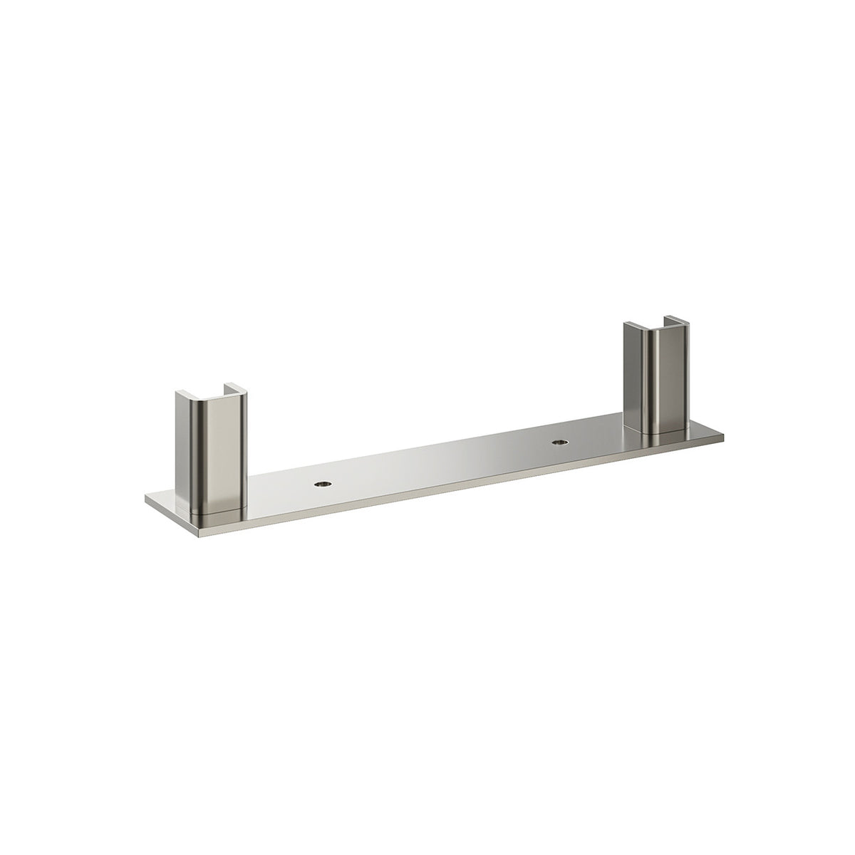 Gunmetal floating frame base plate with two vertical posts and mounting holes