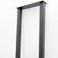 Floating wall frame top bracket in dark gunmetal metal, with mounting holes