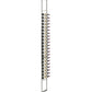 Brushed nickel single-sided floating wine rack with bottle holders on a vertical rail