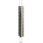 Wall-mounted double-sided floating wine rack with bottle holders and silver frame