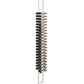 Wall-mounted double-sided floating wine rack with bottle holders and silver frame
