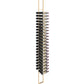 Double-sided floating wine rack frame with bottle holders, silver metal finish