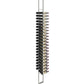 Double-sided floating wine rack frame with bottle holders, silver finish