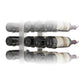 Double-sided floating wine rack kit in a front view with three levels of bottle holders