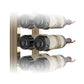 Single-sided floating wall wine rack kit with bottles, 3 horizontal rows visible