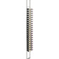 Wall-mounted floating wine rack kit with silver metal frame and bottle holders