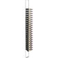Wall-mounted single-sided wine rack kit with silver frame and bottle cradles