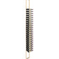 Wall-mounted single-sided wine rack kit with golden frame and bottle cradles